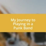 My Journey to Playing in a Punk Band